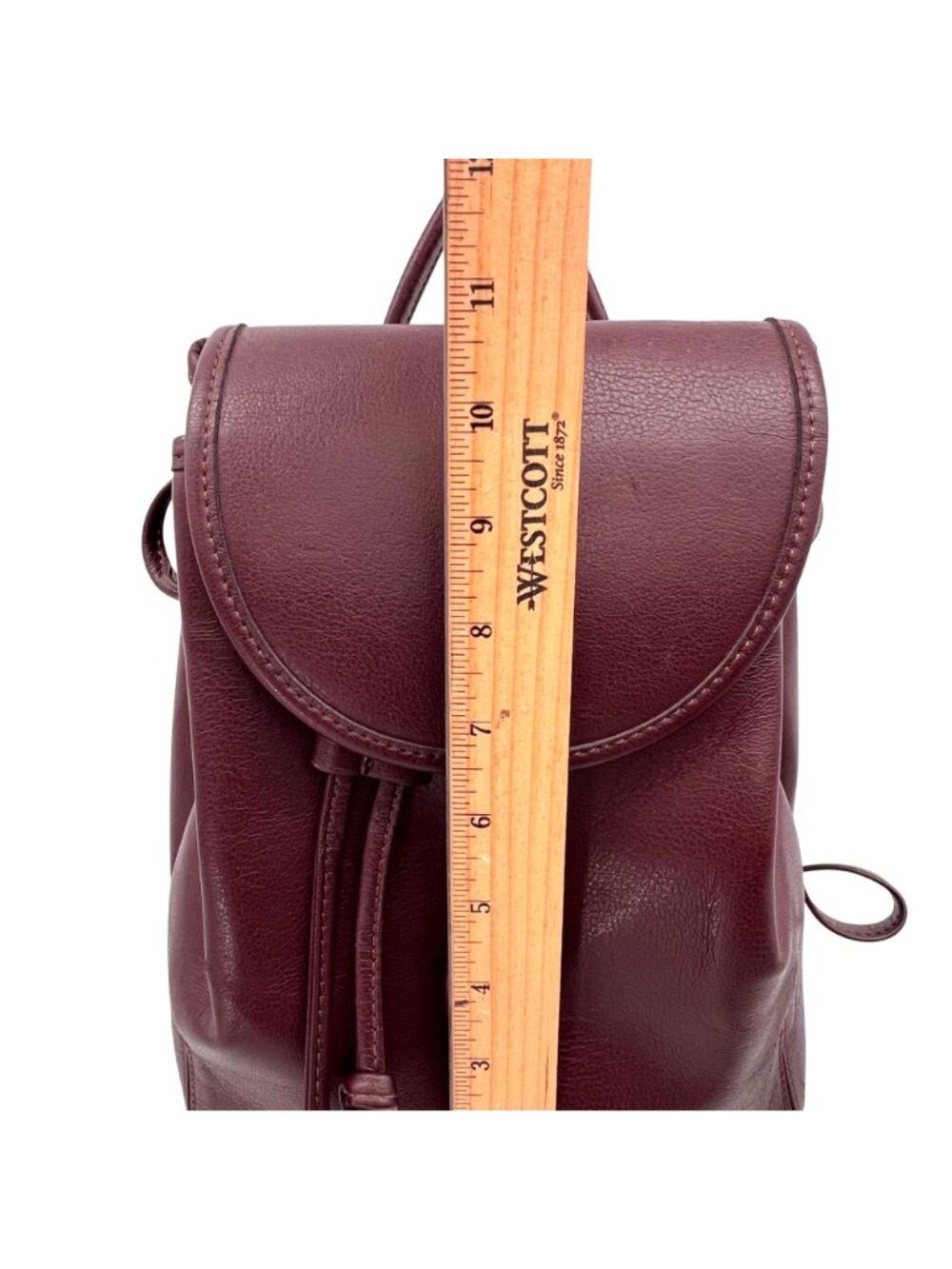Sole Society Burgundy Faux Leather Backpack With Adjustable Straps & Gold-Tone - Picture 14 of 16
